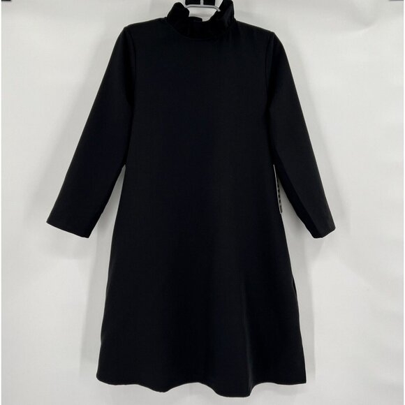 Tuckernuck Dresses & Skirts - Tuckernuck Black Daphne Dress sz S Ruffle Collar Bow Swing Mini Cocktail NWT